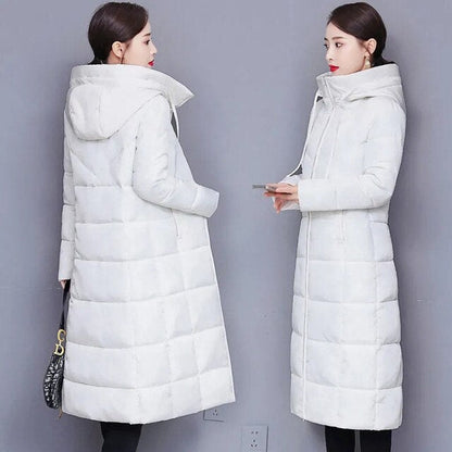 Chaqueta casual de plumón slim-fit con capucha para mujer | Ideal para otoño/invierno