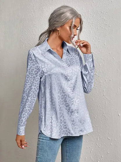 Blusa Ubelia | Blusa Leopardo Manga Larga