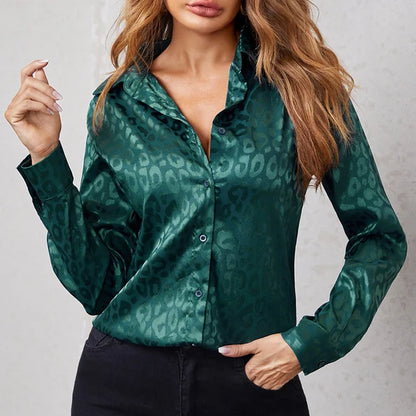 Blusa Ubelia | Blusa Leopardo Manga Larga