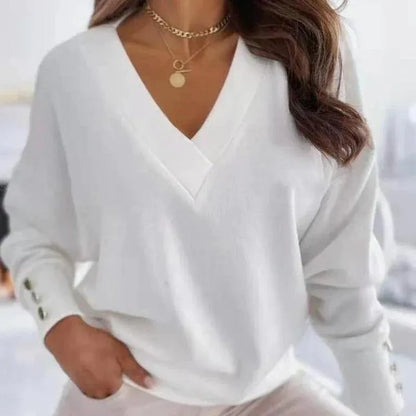 Elegante blusa con cuello en V