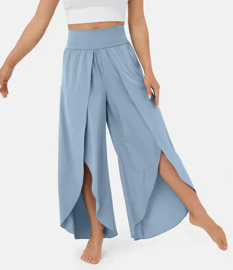 Pantalones palazzo con aberturas para mujer