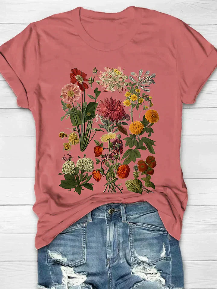 Yana | Camiseta Floral Vintage Estilo Retro para Casual Chic