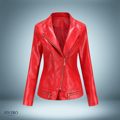 Elegante chaqueta de cuero