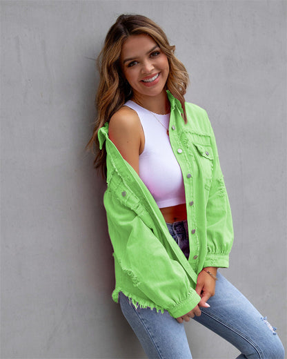 Chaqueta vaquera de colores para mujer