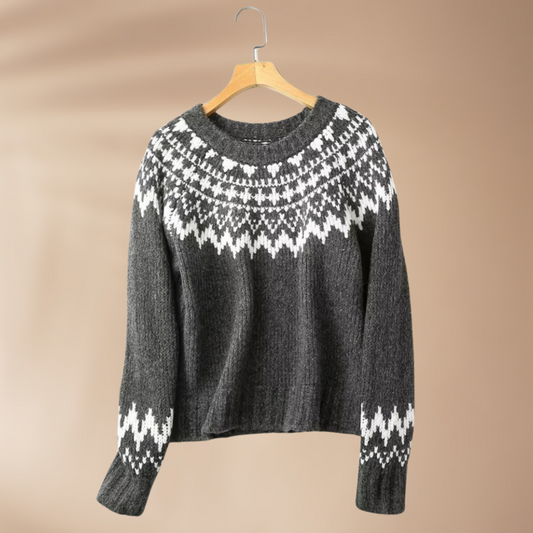 Mira | Jersey de lana cálida para mujer en gris