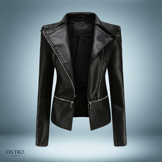 Chaqueta de cuero | con cuello abierto