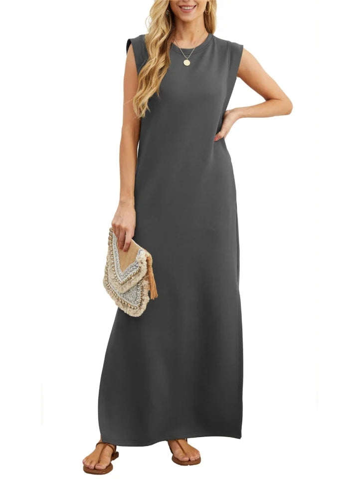vestido casual holgado sin pliegues