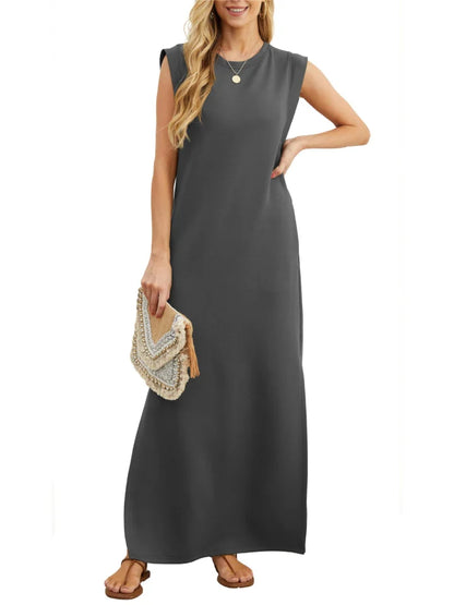 vestido casual holgado sin pliegues