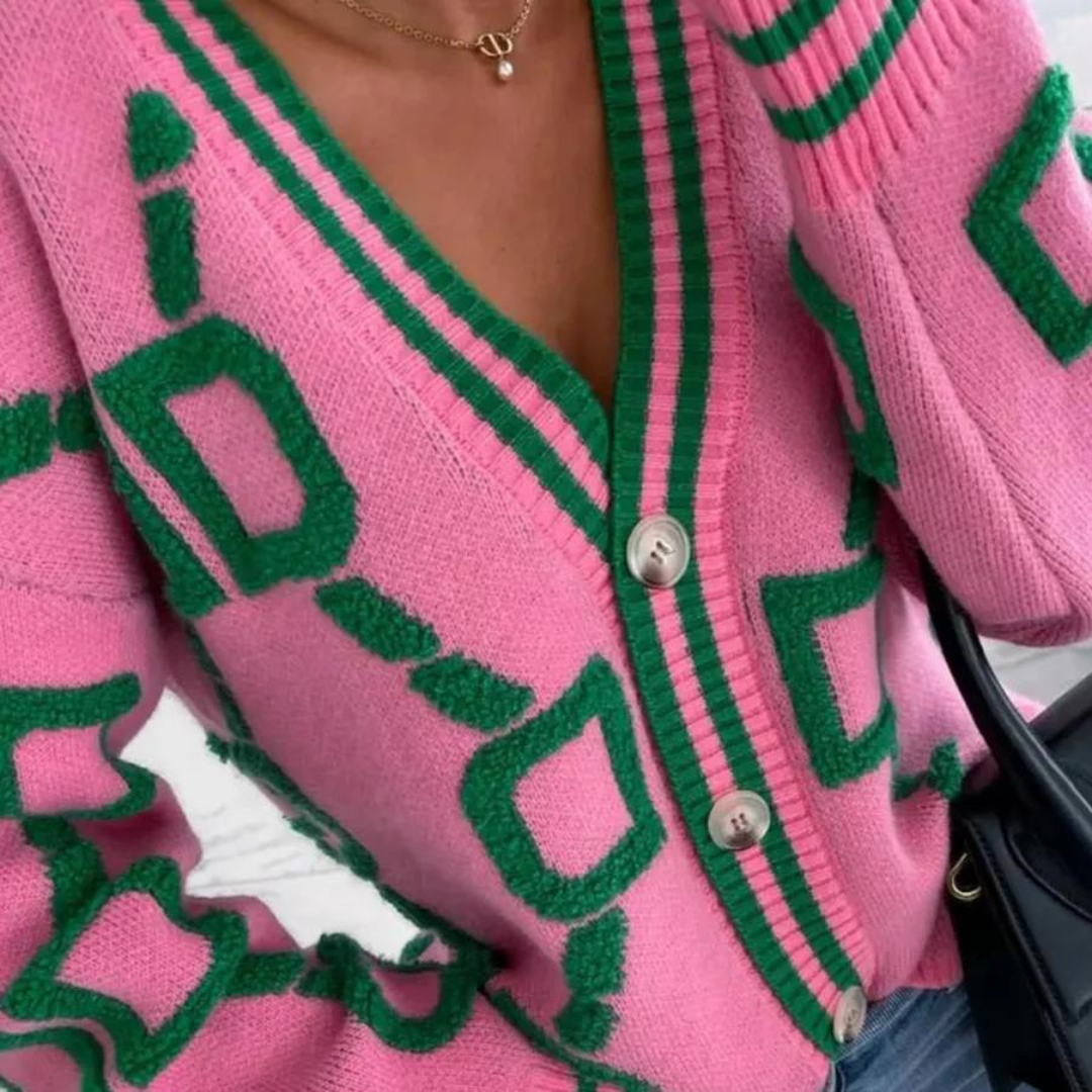 Elegante cárdigan de manga larga para mujer