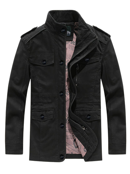 Chaqueta de invierno acolchada con cremallera para hombre | Ideal para actividades al aire libre