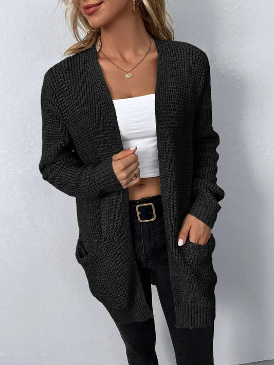 Chaqueta de punto de manga larga para mujer