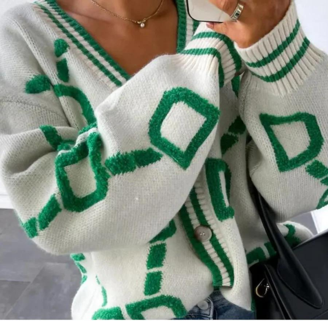 Elegante cárdigan de manga larga para mujer