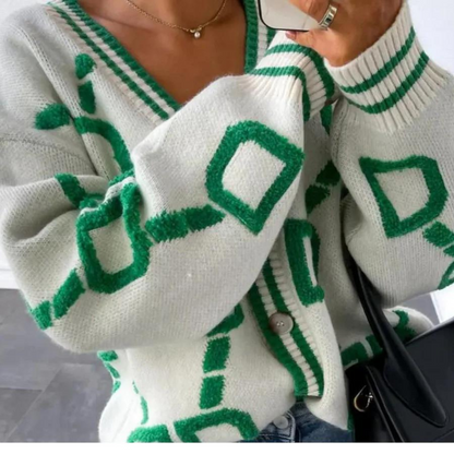 Elegante cárdigan de manga larga para mujer