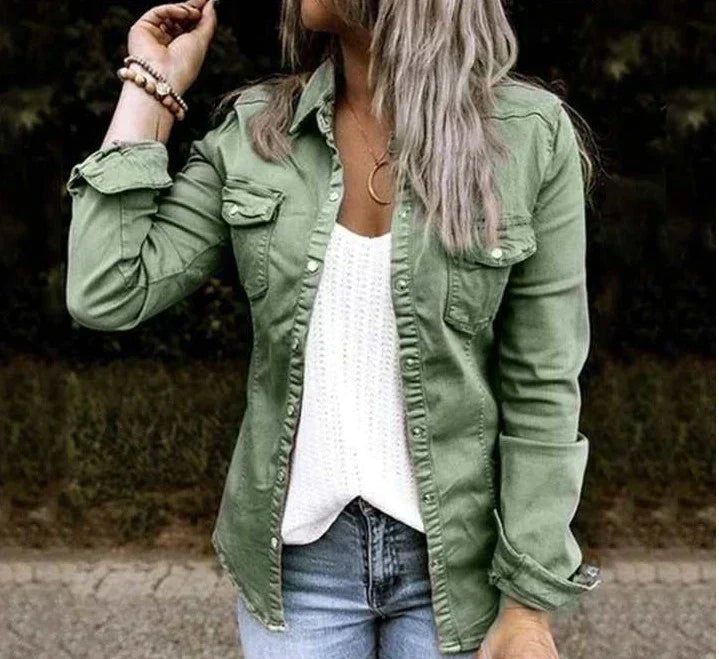 Chaqueta elegante de largo medio