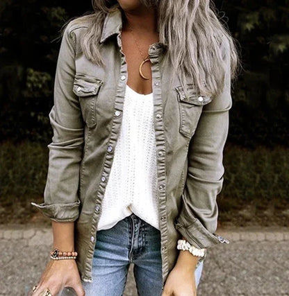 Chaqueta elegante de largo medio