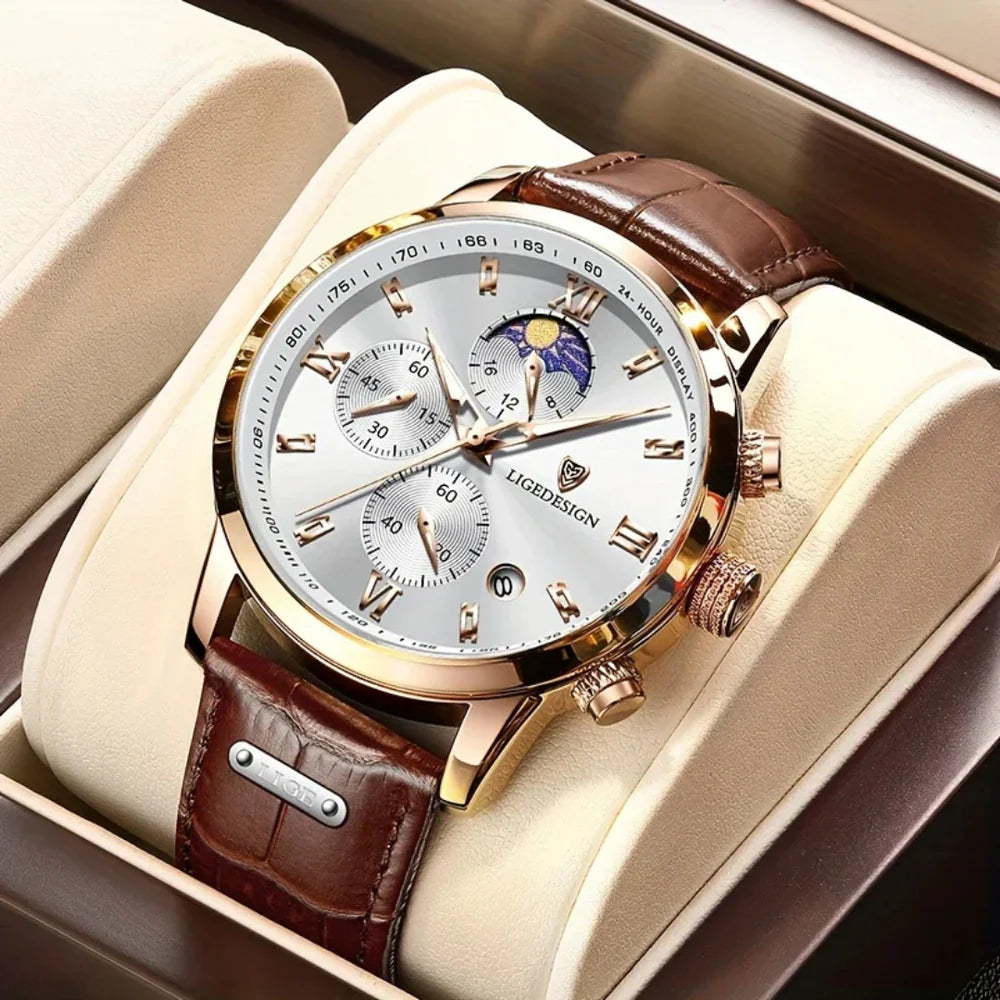 Męski Zegarek Chronograf Biurowy