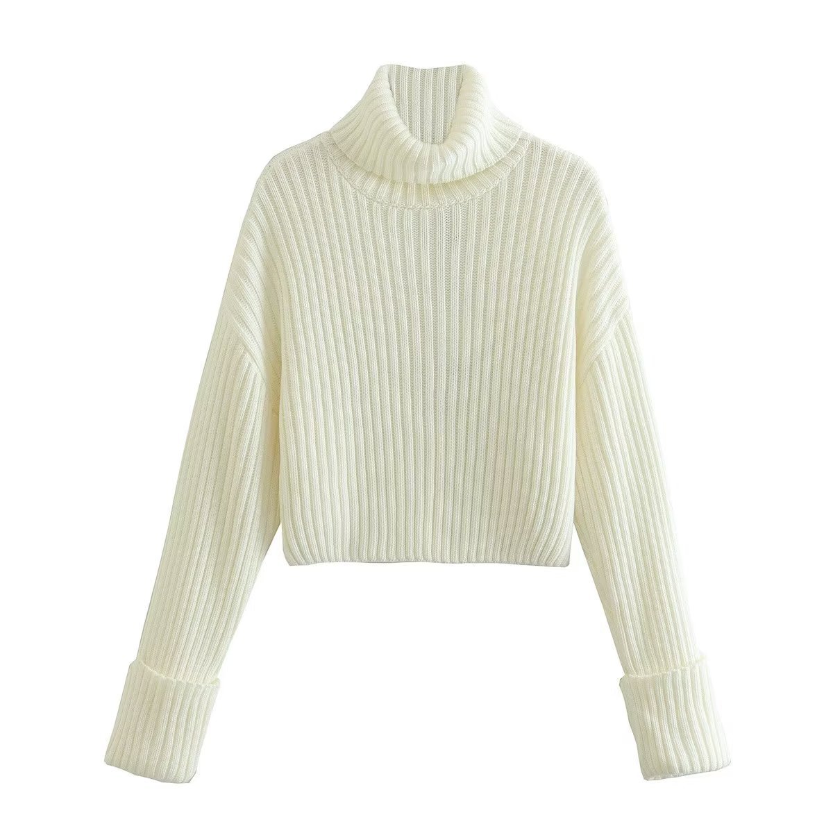 Eva | Jersey de cuello alto de canalé para mujer