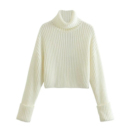 Eva | Jersey de cuello alto de canalé para mujer