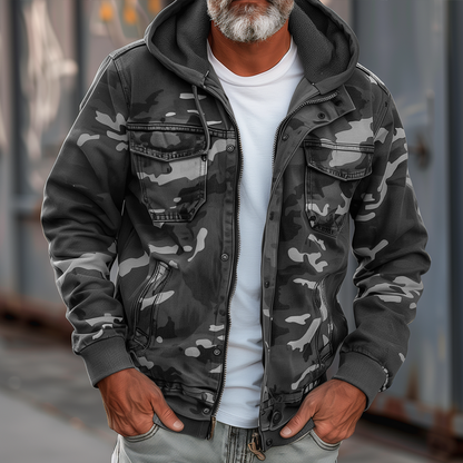Glacium™ | Chaqueta cargo de camuflaje con capucha y bolsillos multiusos