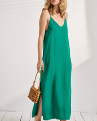 Vestido largo elegante y casual con tirantes finos para cualquier ocasión