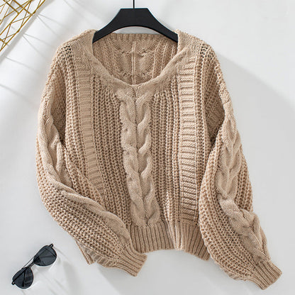 Kia | Jersey de punto con cuello en V y mangas abullonadas para mujer