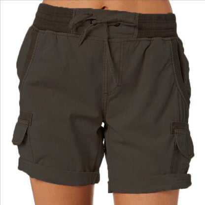 Pantalones cortos casual de cintura alta para mujer