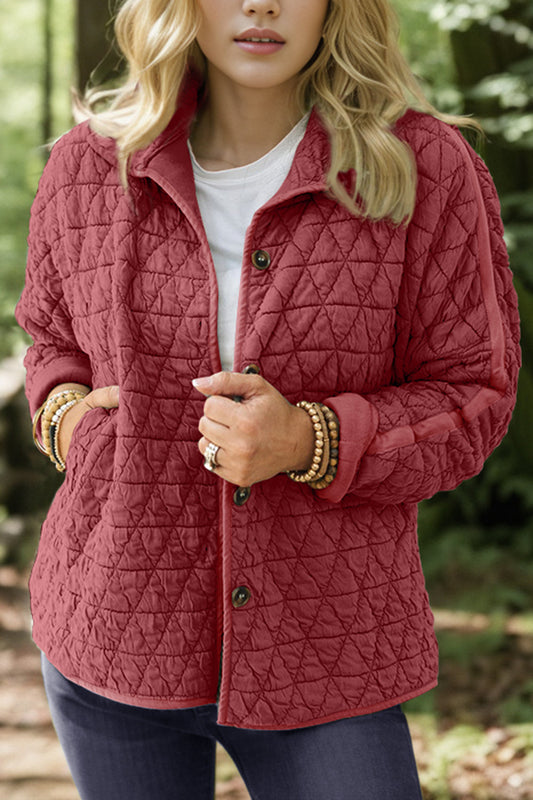 Chaqueta informal abotonable con hombros caídos y bolsillos para un estilo cotidiano