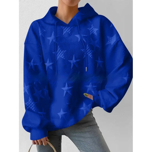 Elisa | Sudadera con capucha de forro polar a cuadros en blanco - ideal para otoño/invierno