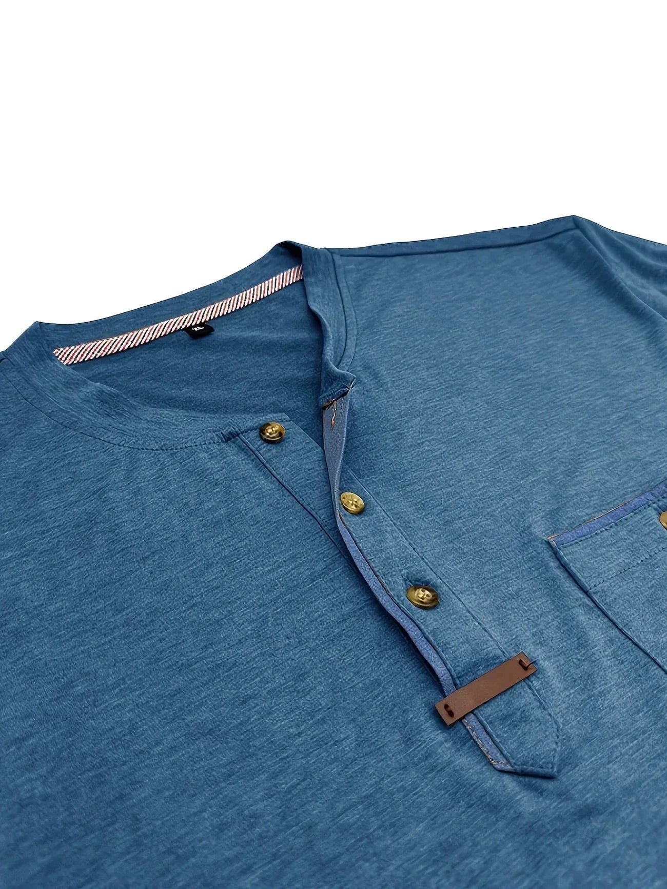Męska Koszulka Henley Guzikami