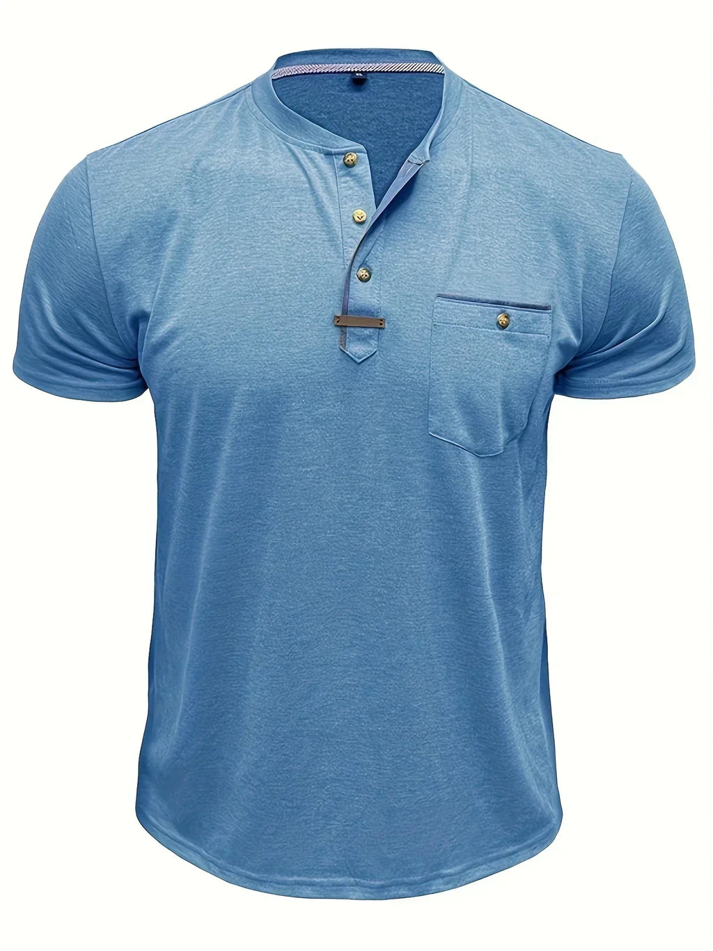 Męska Koszulka Henley Guzikami