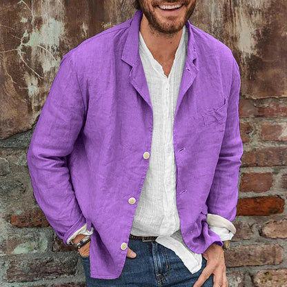 Chaqueta de algodón y lino