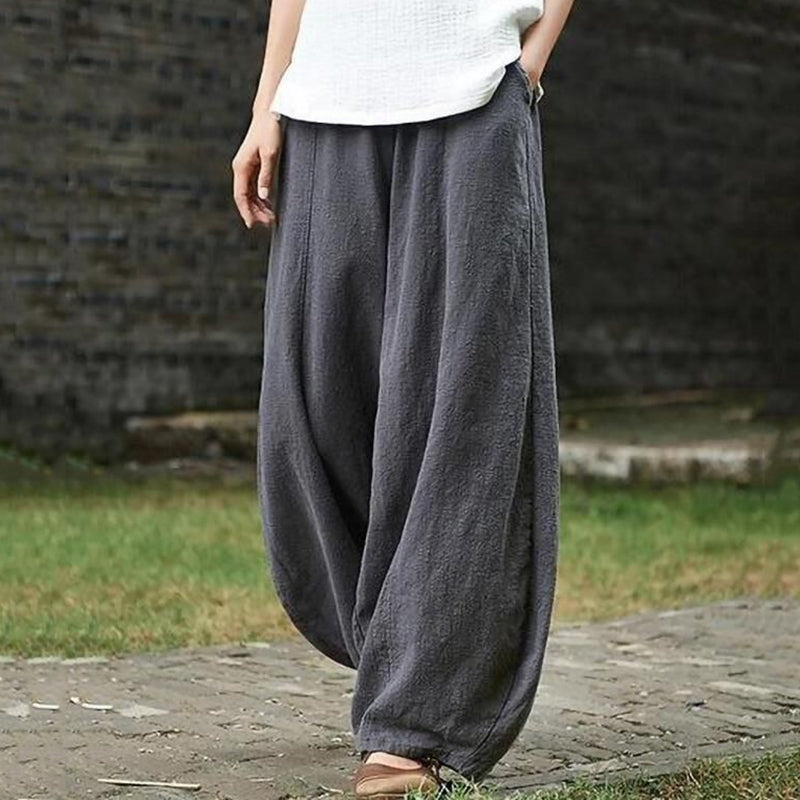 Pantalones anchos y vaporosos para mujer