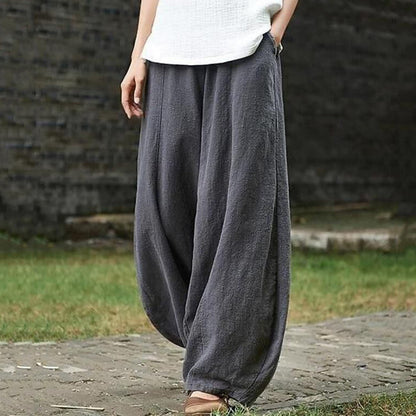 Pantalones anchos y vaporosos para mujer