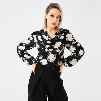 Zuly | Elegante blusa estampada de señora