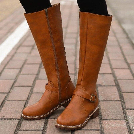 Martha - Botas altas de piel para mujer