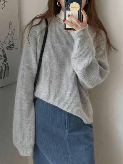 Un jersey de cuello redondo versátil, elegante y cómodo para el día a día