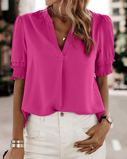Elara | Blusa Chic Cuello en V para Mujer