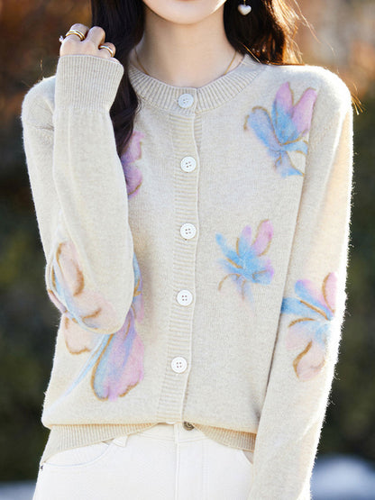 Emely Cardigan - Chaqueta de punto con estampado floral