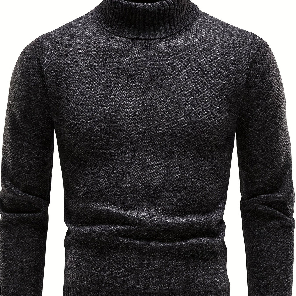 Elegante jersey de cuello alto y manga larga para los días de invierno