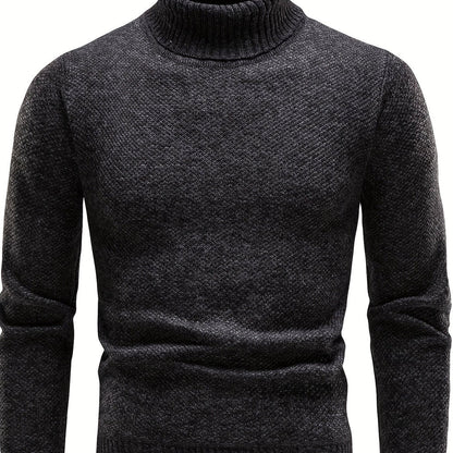 Elegante jersey de cuello alto y manga larga para los días de invierno