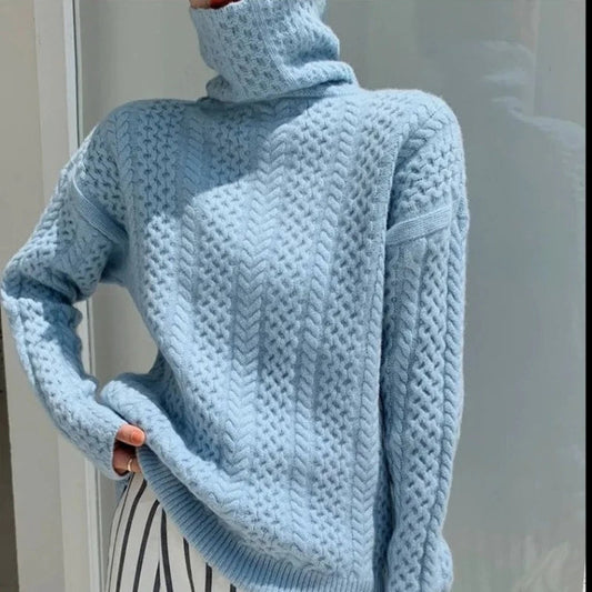 Jersey de cuello alto Lucia Cashmere Seamed