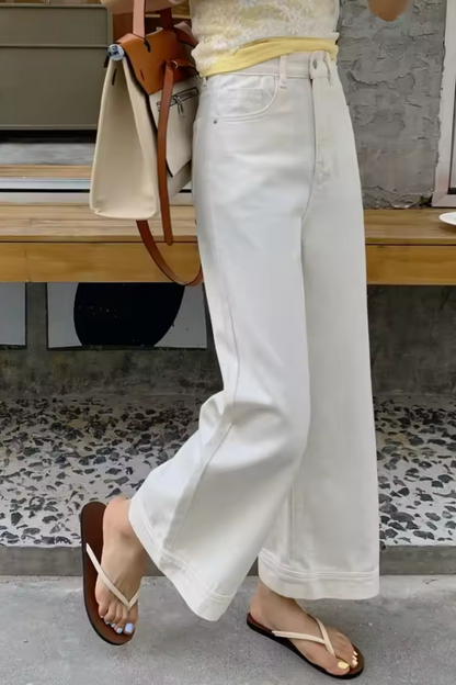 Lea | Jeans blancos de cintura alta para mujer