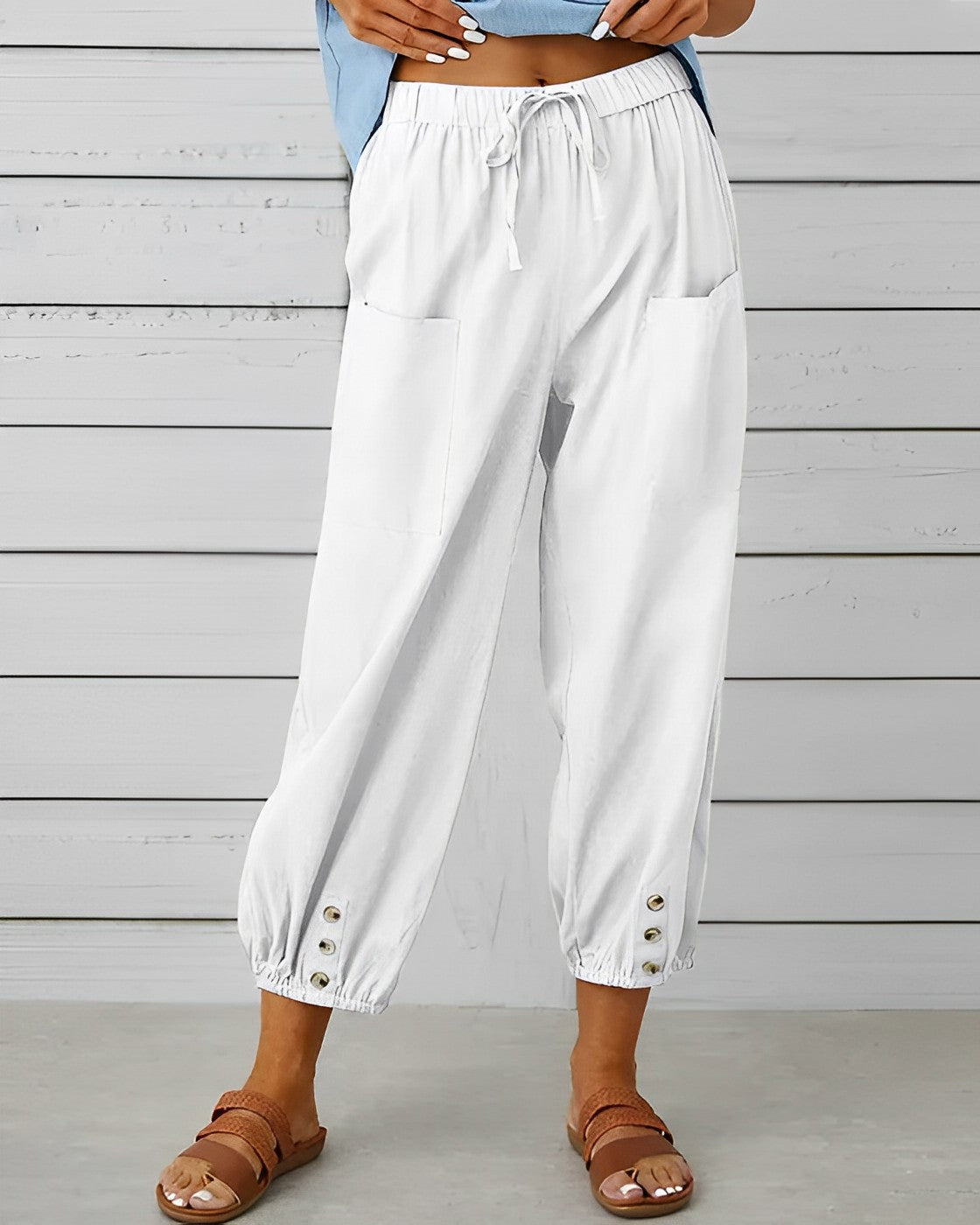 Pantalones anchos con cintura alta