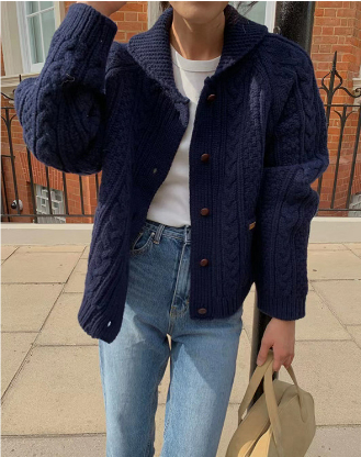 Cómodo cárdigan de mujer con cierre de botones