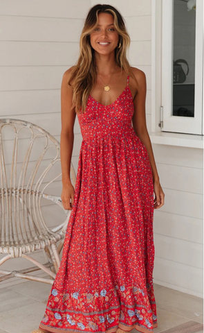 Bohème vestido sin tirantes
