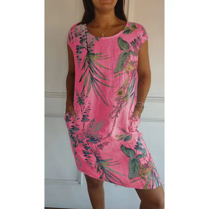 Vestido con escote redondo