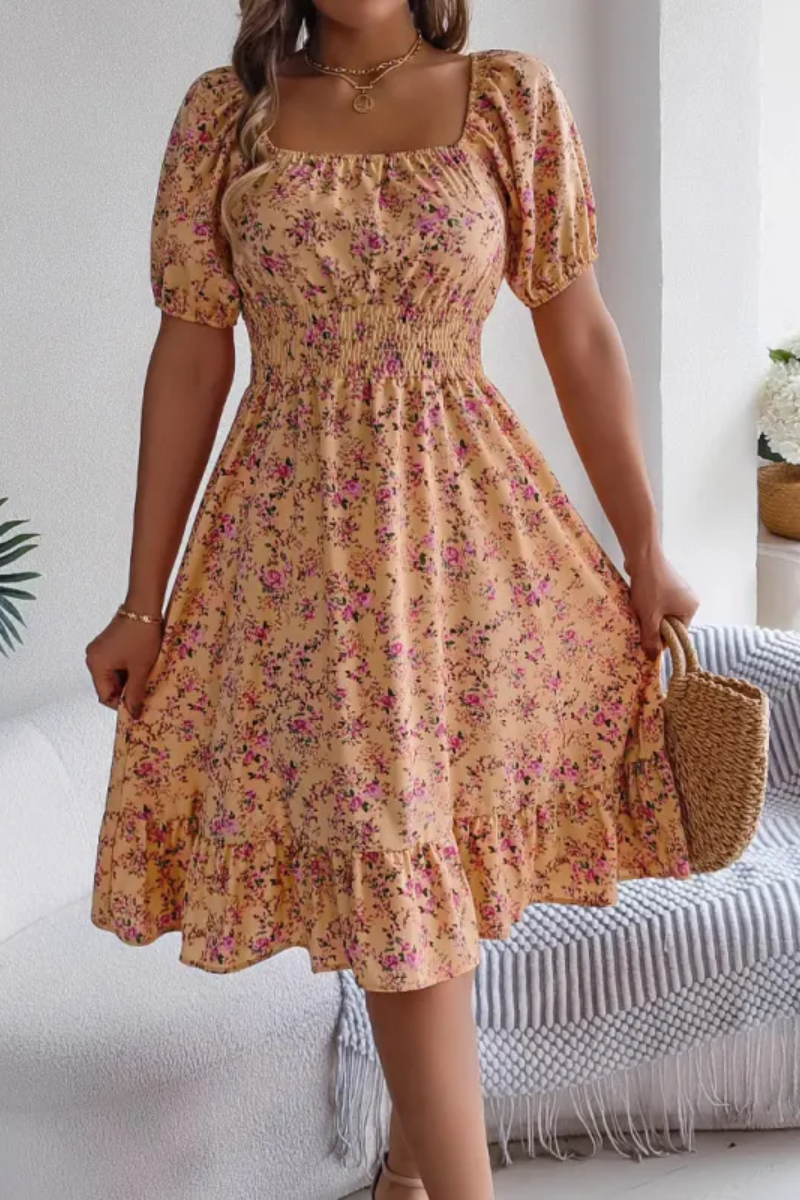 Daisy | Vestido floral con volantes para mujer
