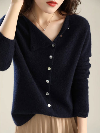 Winona Cardigan | Chaqueta de punto suave con cierre de botones y cuello redondo