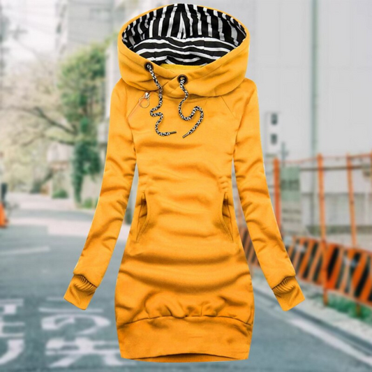Sudadera con capucha larga y cálida para mujer