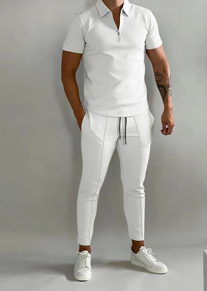 Conjunto de lujo para hombre de 2 piezas con polo y jogger